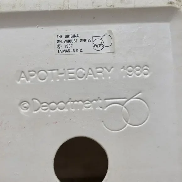 Department 56 The Original Snow Village Apothecary & Light Cord VTG 1986 5076-8 - Picture 13 of 16